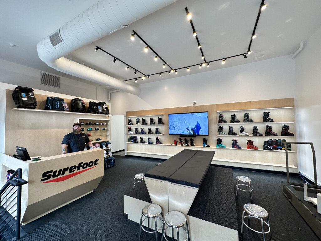 Inside the new Surefoot boot fitting store in Town Center.Photograph by Cryder Bancroft